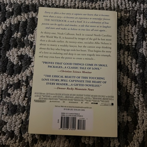 HOLIDAY SALE The Notebook by Nicholas Sparks - Picture 2 of 5